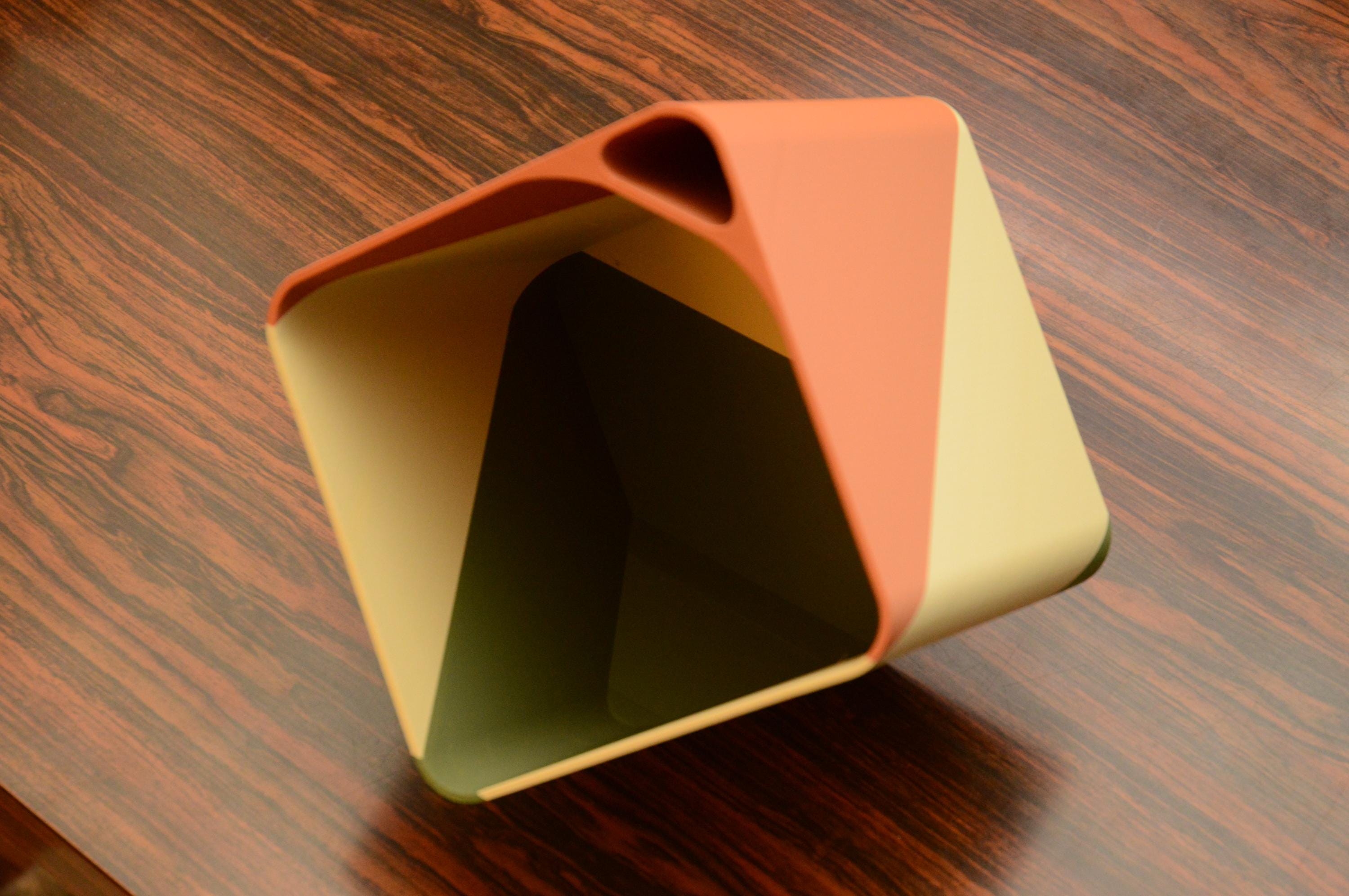 Sleek Cube Planter, Minimalist Bottom Watering Flower or Plant Pot, Modern Colors