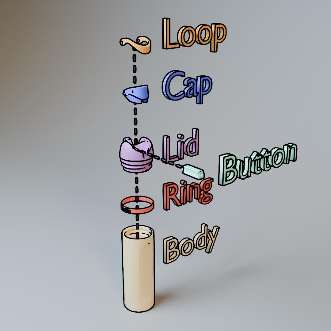 Lip Balm Holder Keychain Owala FreeSip Style, Chapstick Case